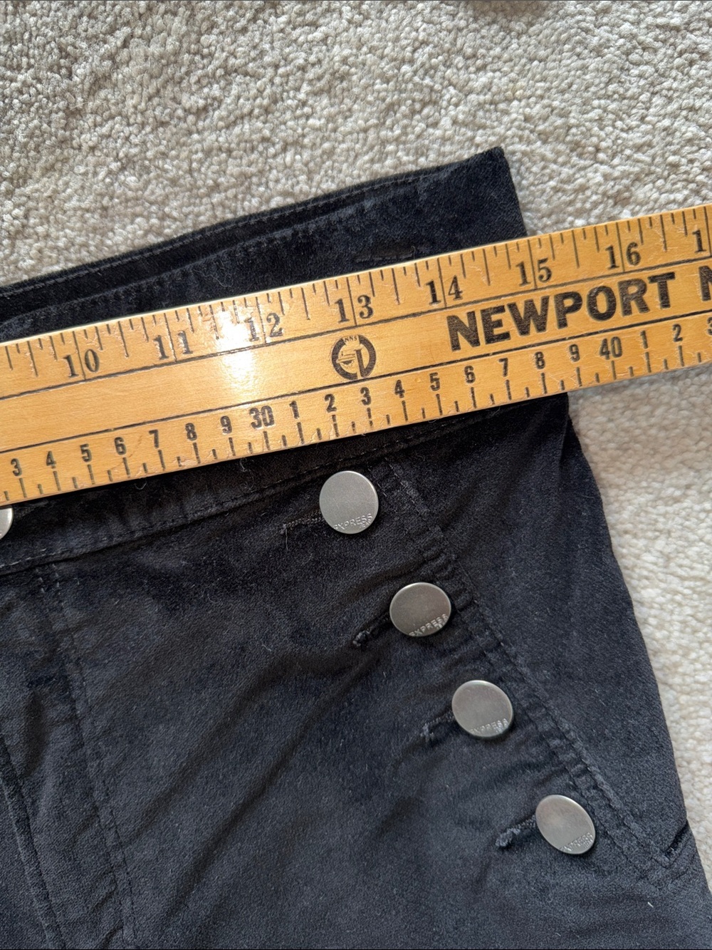 Express HIgh RIse Sailor Button Ankle Leggings Pants Size 8 - Picture 7 of 9